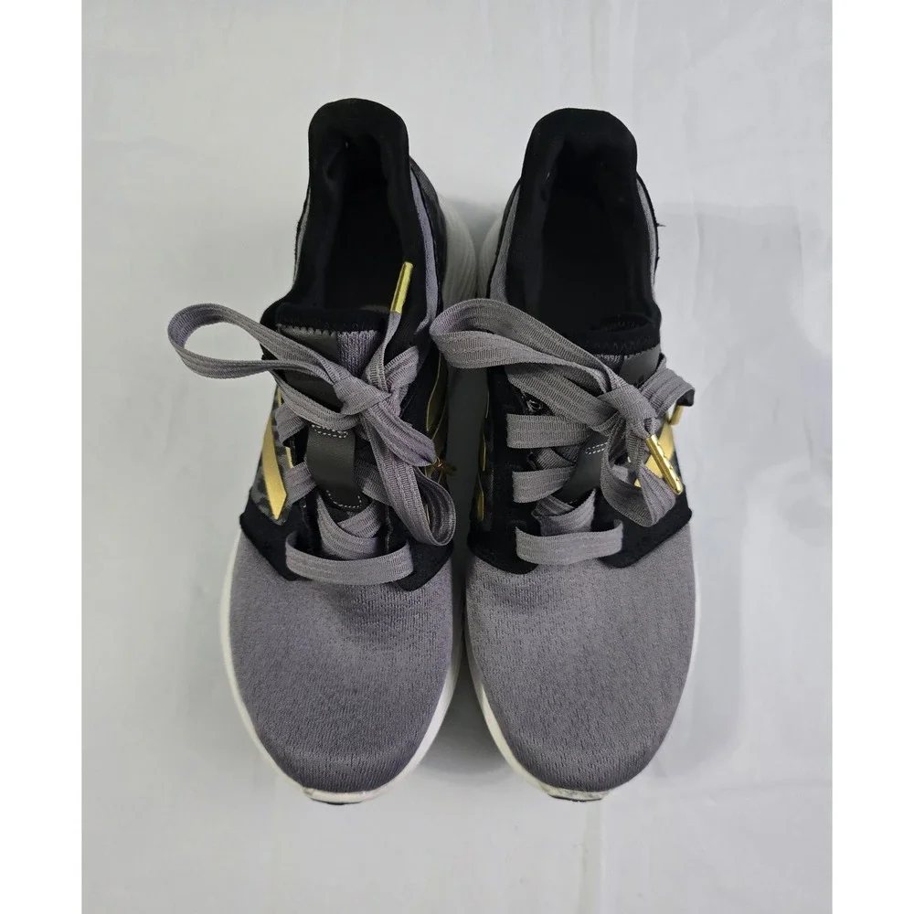 Adidas Edge Lux 4 Grey Leopard Gold Running Shoes FV8577 Womens 8.5